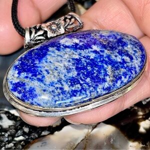 Dark Lapis Lazuli Pendant 1 1/2”x2”
